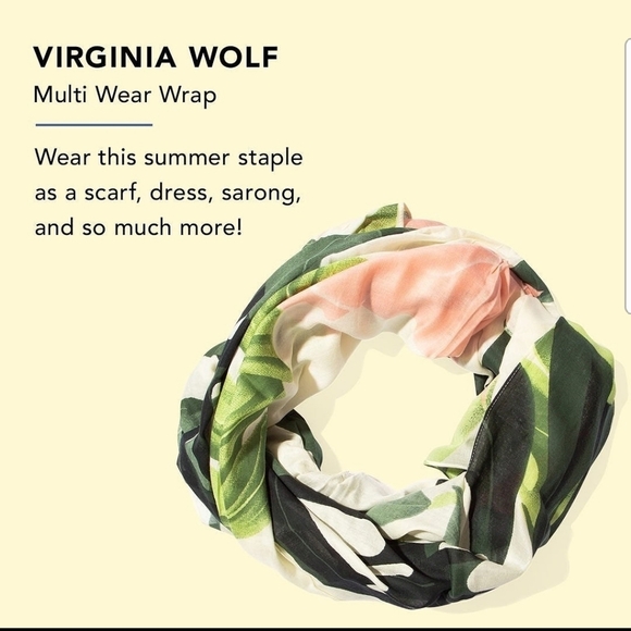 Virginia Wolf Wrap Palm Print Multi Wear Wrap - Picture 6 of 8